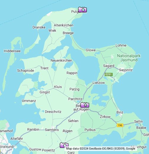 karta över burg tyskland Rügen – Google Mina kartor