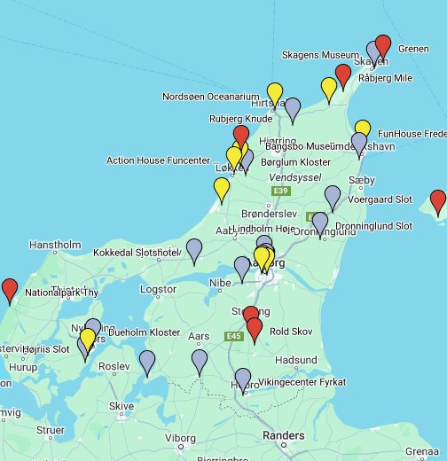 Attraktioner i Nordjylland - Google My Maps