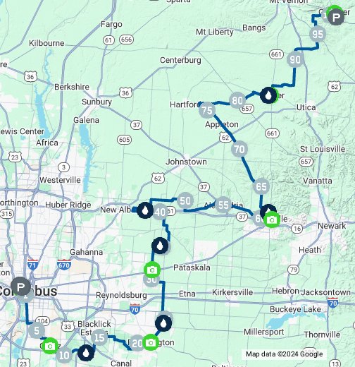 Pelotonia 100 Mile Bennington Chapel Route Google My Maps