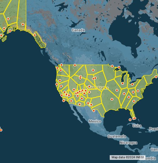 National Park Voronoi Map - Google My Maps