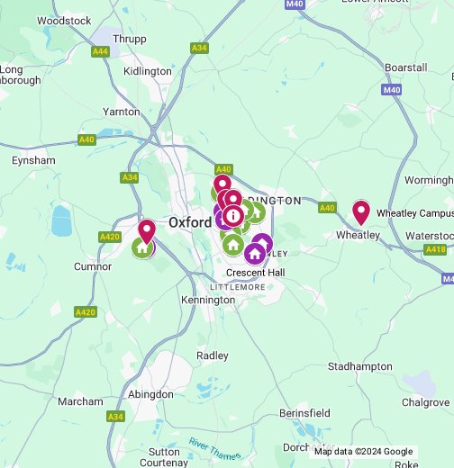 Oxford Brookes University Halls - Google My Maps