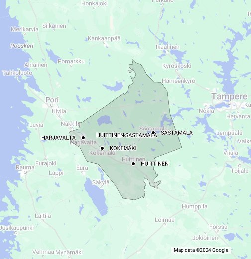 HUITTINEN-SASTAMALA - Google My Maps