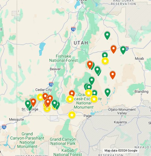 Best Utah Slots Canyons - Google My Maps