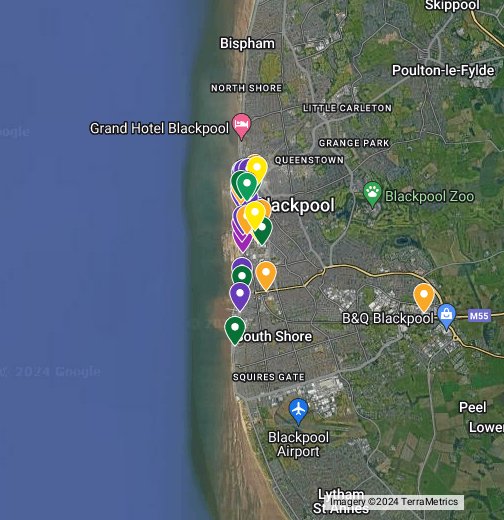 Blackpool, UK - Google My Maps