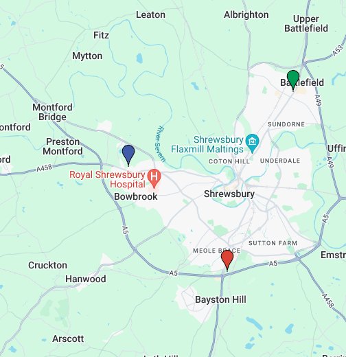 Shrewsbury Park and Ride - Google My Maps