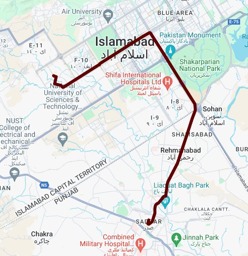 Zero Point Islamabad Map Rawalpindi - Islamabad - Google My Maps