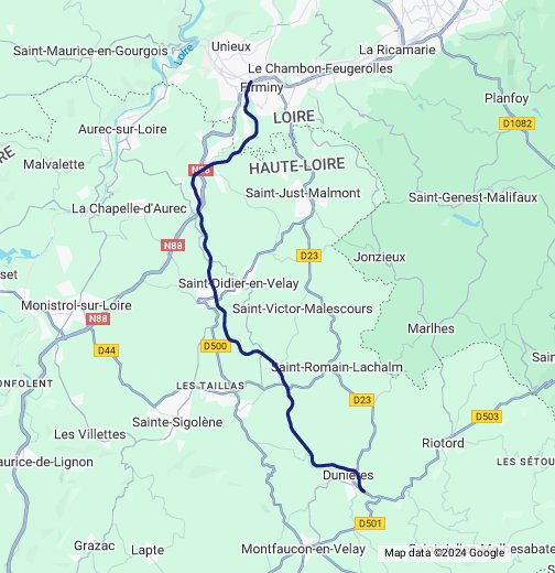 Firminy - Dunieres 1885 - 2003 27km (PLM) - Google My Maps