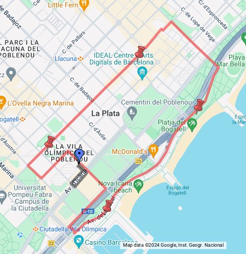 Recorrido 5km Vila Olímpica - Google My Maps