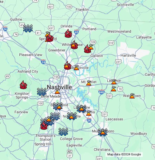 Burn bans and water restrictions in Middle Tennessee Google My Maps