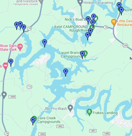 Rough River Lake Places - Google My Maps