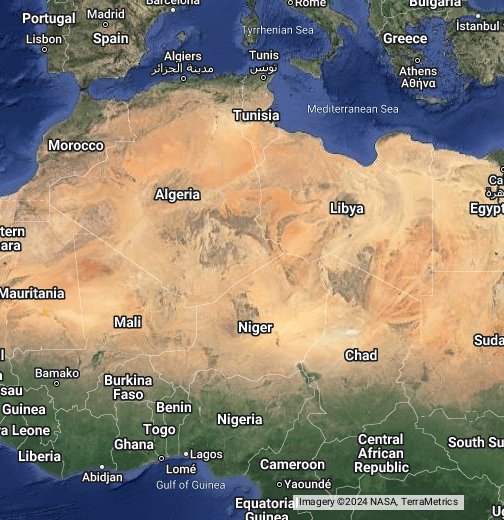 sahara desert world map