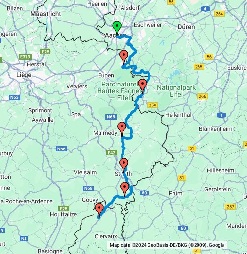 Vennbahn route - Google My Maps