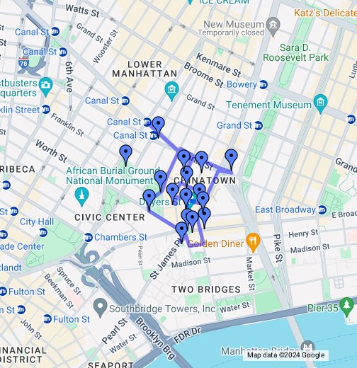 New York Chinatown Walking Tour - Google My Maps