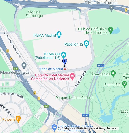 valdebebas mapa IFEMA   Feria de Madrid   Google My Maps