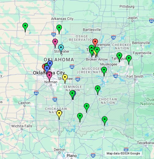 Oklahoma - Google My Maps