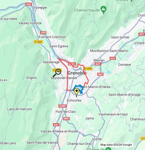 Grenoble - Google My Maps