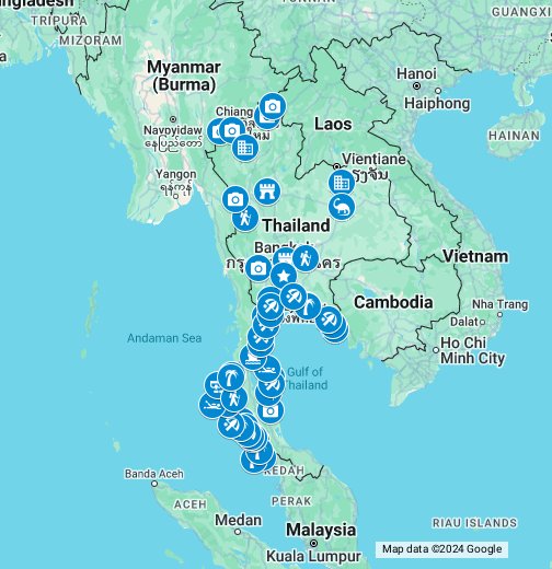 Thaimaan kartta - Google My Maps