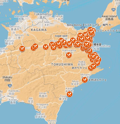 徳島テイクアウト店舗マップ Google My Maps