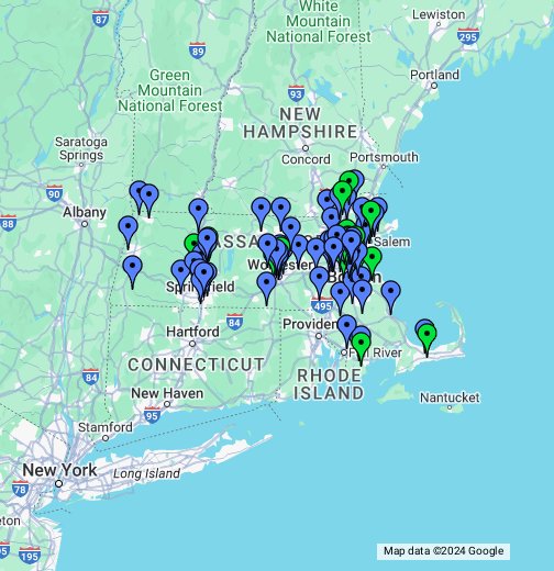 Massachusetts Colleges - Google My Maps