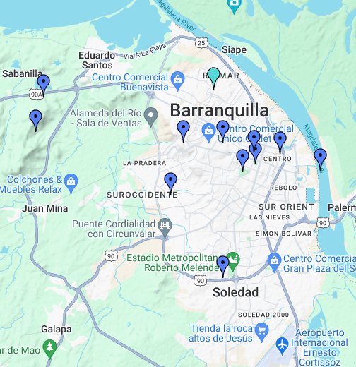 Mapa De Barranquilla 