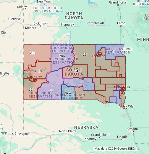 South Dakota Legislative Districts Google My Maps