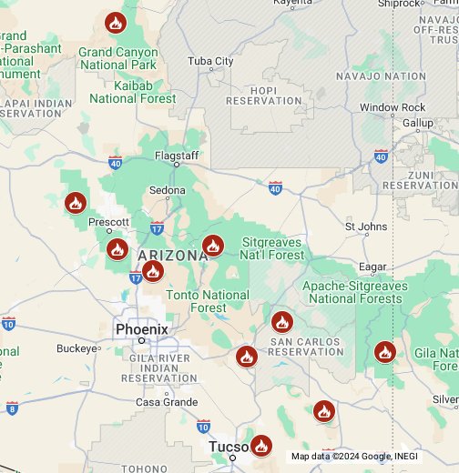 Arizona wildfires Google My Maps