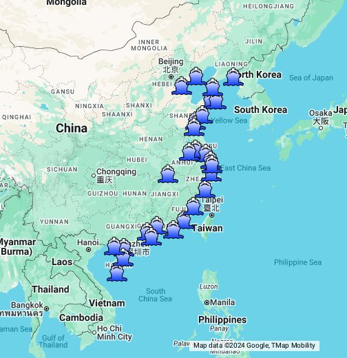 Images Of China Map China Ocean Ports   Google My Maps