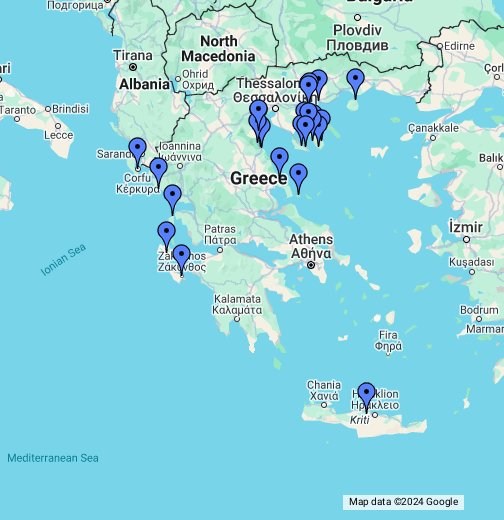 grcka mapa google Grčka   Letovanje   Google My Maps grcka mapa google