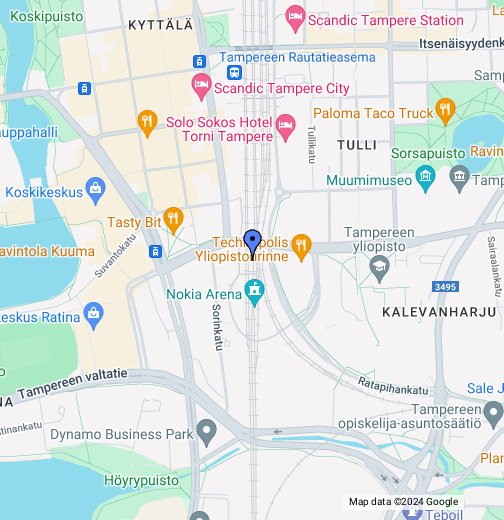 Tampereen Kansi ja Keskusareena - Google My Maps
