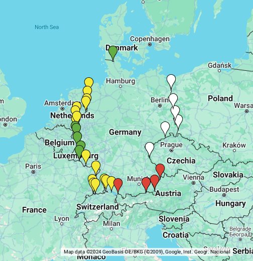 Grenzübergänge zu Deutschland - Google My Maps