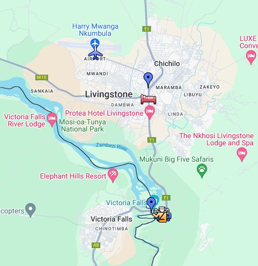 Livingstone Zambia Google My Maps