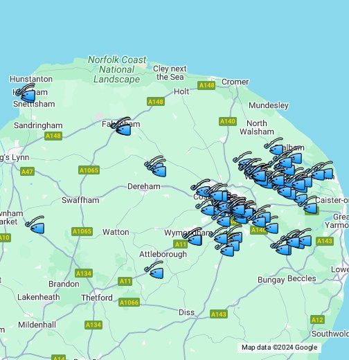 Free Norfolk Fishing - Google My Maps