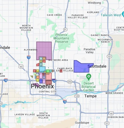 The Historic Districts of Downtown Phoenix Arizona Google My Maps