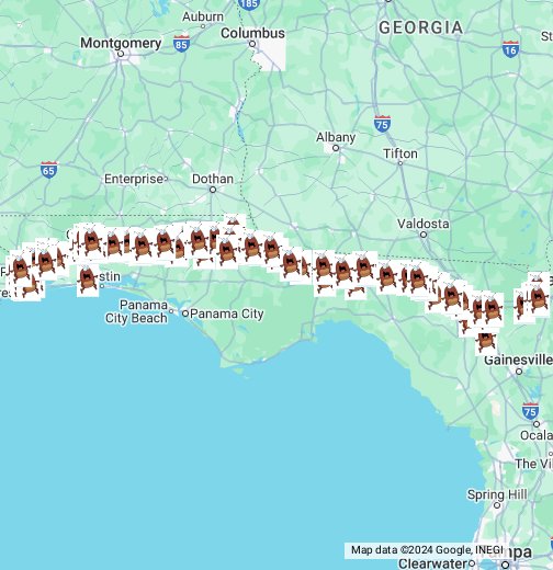2023 Fall Flea Across Florida map Google My Maps