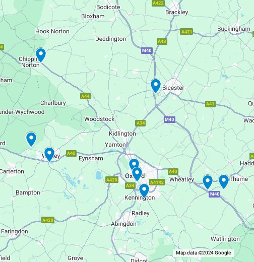 Spa Hotels in Oxford - Google My Maps