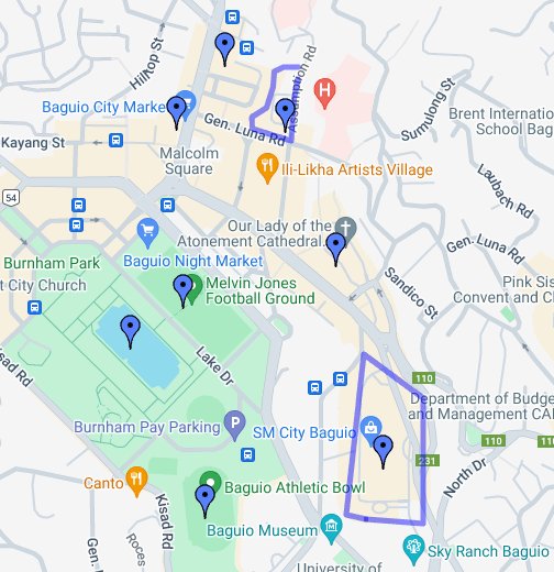 Map Of Baguio City With Streets Baguio City Map   Google My Maps