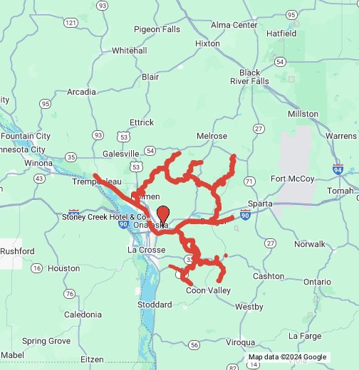 La Crosse County Snowmobile Trails Google My Maps