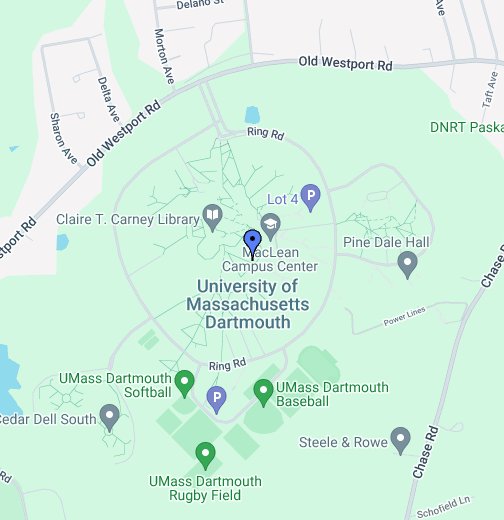 University of Massachusetts Dartmouth Google My Maps