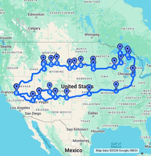 RV Route - Google My Maps