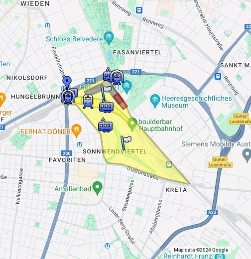 bécs térkép Wien Hauptbahnhof   Google My Maps