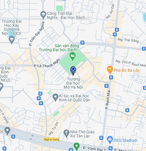 Địa điểm trường Đại Học Mở Hà Nội - Bách khoa hiện nay có sẵn trên Google My Maps, mang đến cho sinh viên và phụ huynh dễ dàng tìm kiếm và truy cập trường học. Bạn có thể xem thông tin chi tiết và lộ trình đi đến trường trên bản đồ trên thiết bị di động của mình.