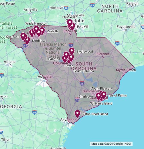 Top 25 Best Places to Live in South Carolina Google My Maps