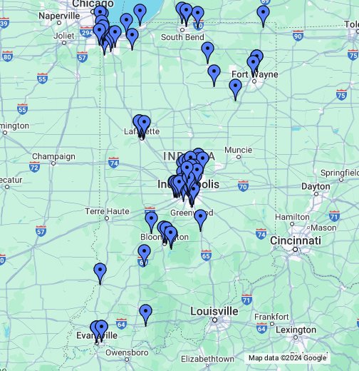 Indiana Public Charging Stations for Electric Vehicles Google My Maps