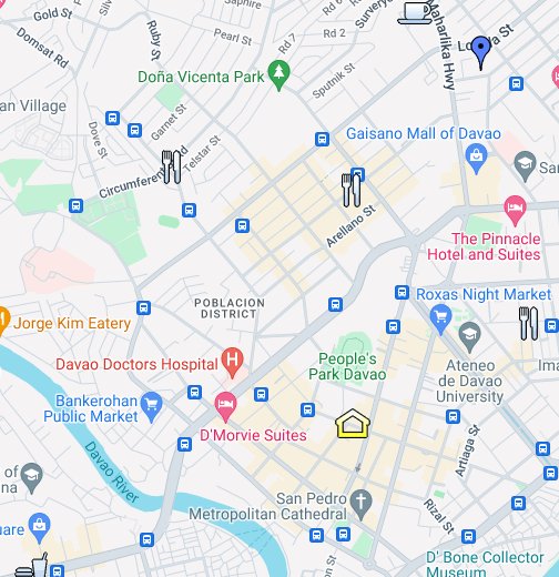 Davao City Street Map Davao City Map   Google My Maps