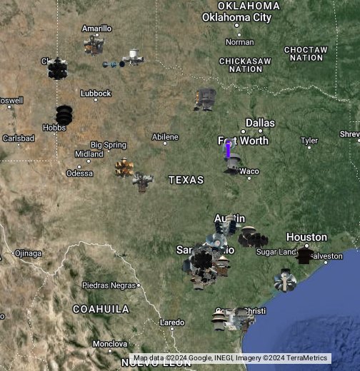Texas "Statewide" Tornado Siren Map Google My Maps