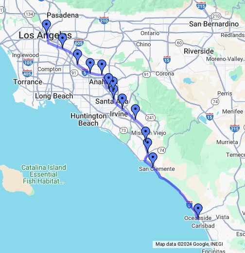 Metrolink Orange County Line - Google My Maps