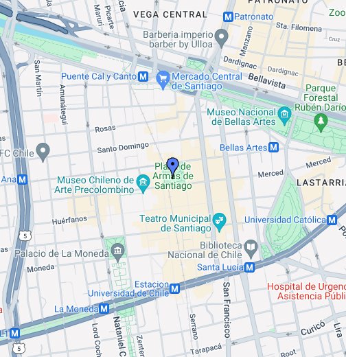 mapa de santiago de chile Santiago, Chile   Google My Maps