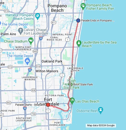 Ft. Lauderdale Winterfest Boat Parade Route Google My Maps