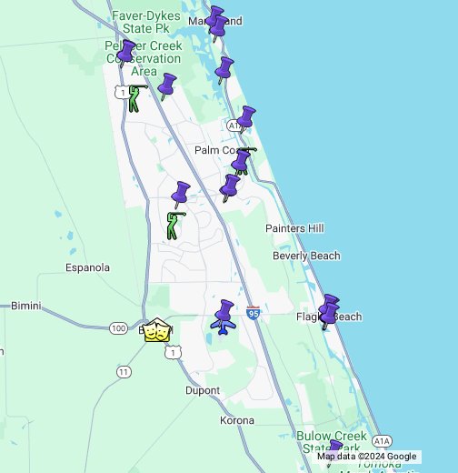 Explore The Beauty Of Flagler Beach Florida With This Detailed Map