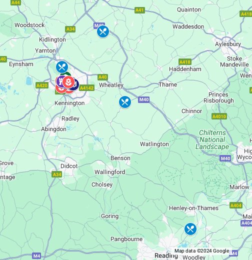 Michelin Star (and AA Rosette) Restaurants in Oxfordshire - Google My Maps